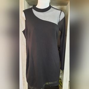 Monteau one sleeve dress size Large Runs Small